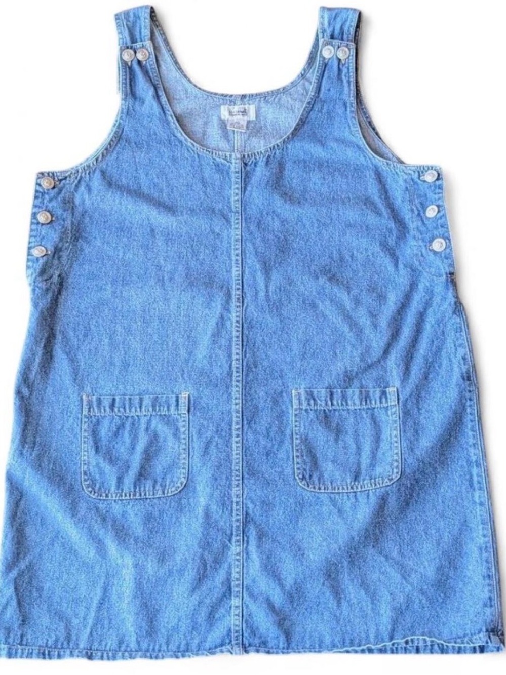 90’s Vintage Woman’s Denim Pinafore Dress Size L